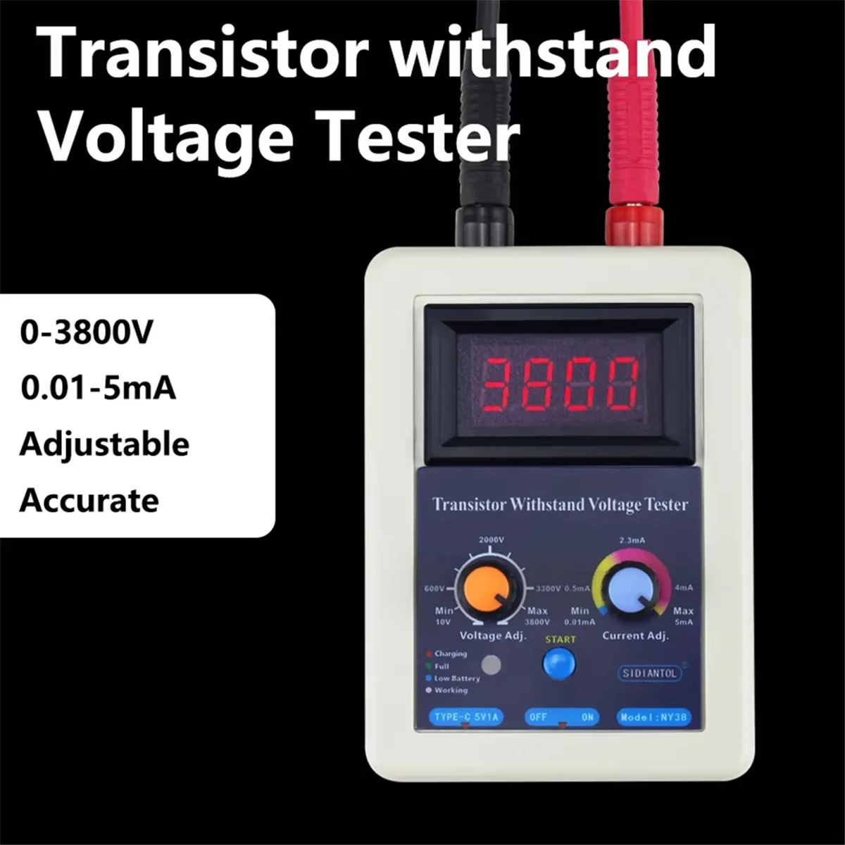 【POPULAR PICK】0V-3800V IGBT Voltage Capability Transistor Tester Diode MOS Triode LED Voltage Capability MOV Withstand Voltage T