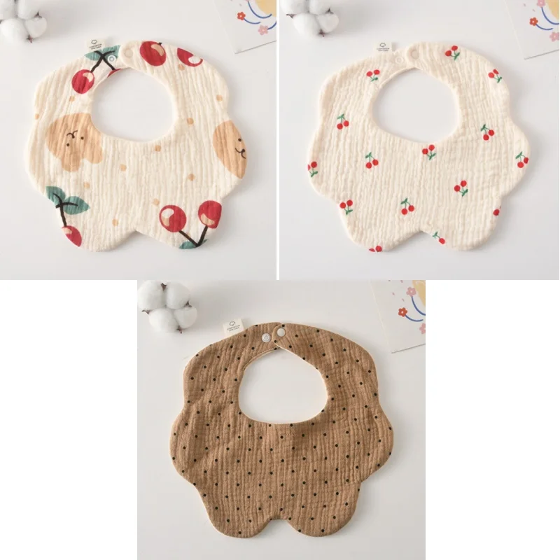 

Хлопковые марлевые нагрудники для кормления новорожденных, тканевый нагрудник для отрыжки, летние мягкие лепестки, детские вещи для младенцев со слюной для детей 0-12 месяцев