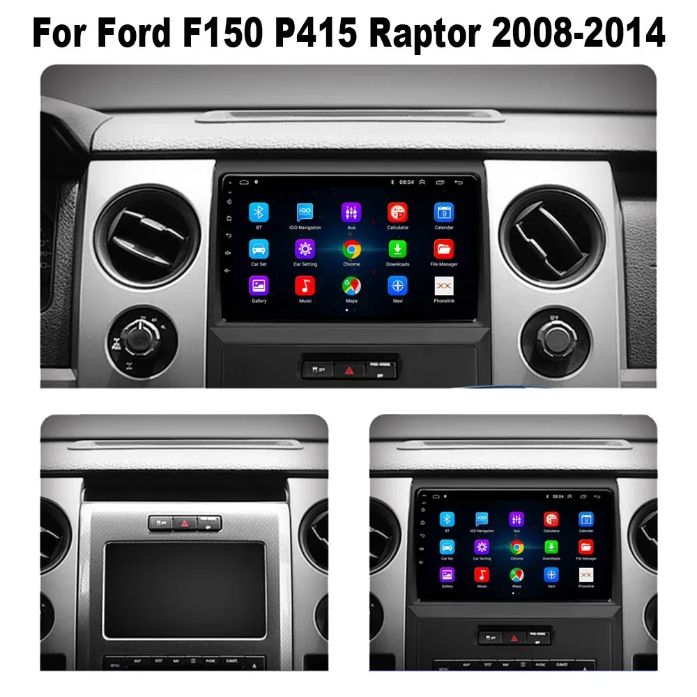 8G 128G لفورد F150 P415 رابتور 2008 - 2014 راديو السيارة الوسائط المتعددة بلو راي QLED الملاحة GPS Carplay أندرويد السيارات BT No 2din