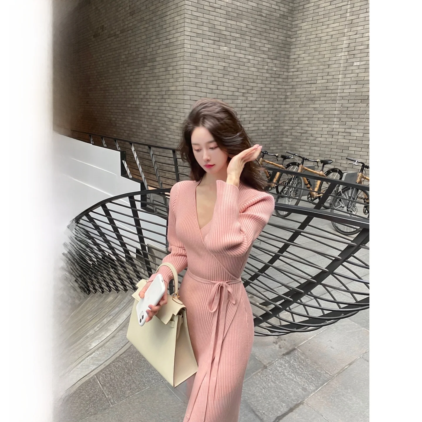Ele Pink Bubble Kni…