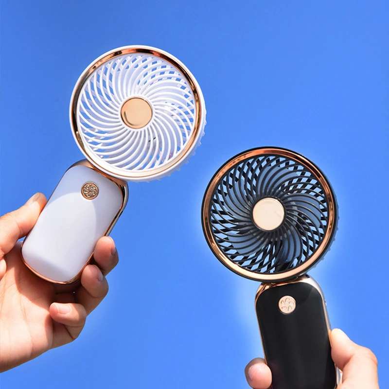 Wholesale Portable Cartoon Small Large Wind Mini Handheld Fan Usb Rechargeable Pocket Fan