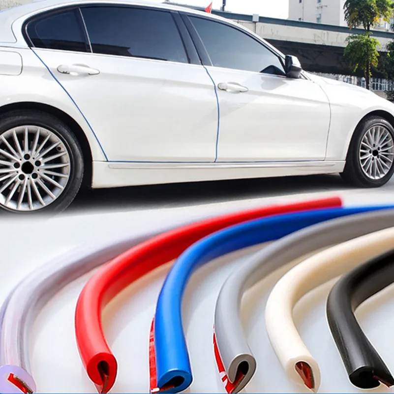 

3/5/10M U Type Car Door Protection Clear Edge Guards Trim Styling Moulding Strip Rubber Scratch Protector Auto Door Universal