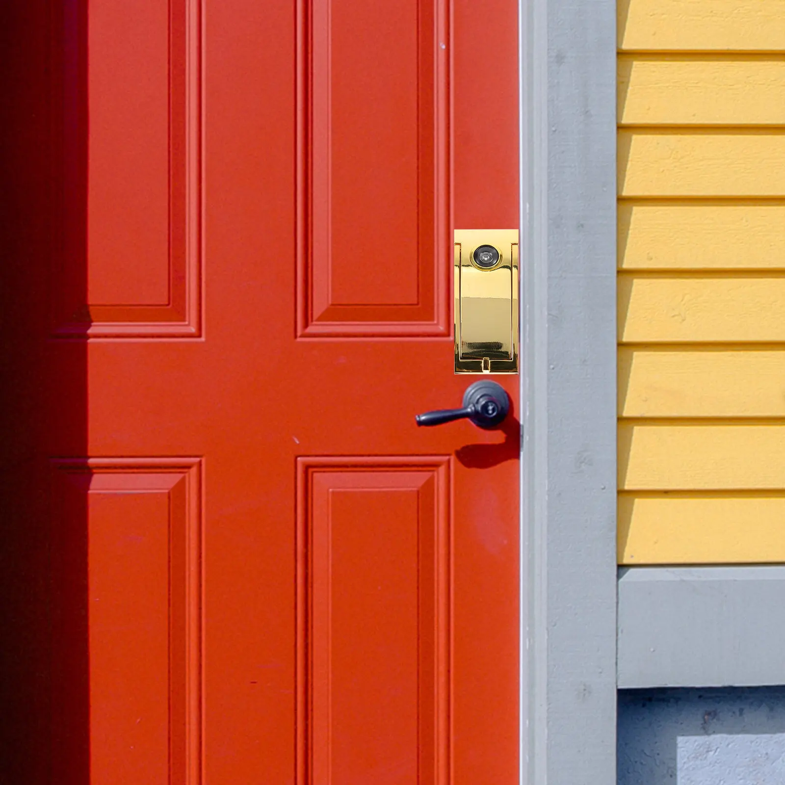 

Дверной глазок из цинкового сплава со стильным квадратным корпусом для домашней безопасности, набор для установки на дверь