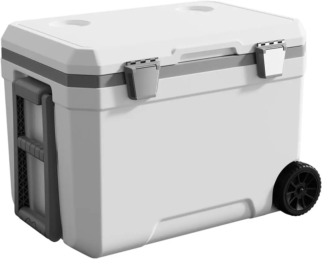 Cooler Insulated Portable Ice Chest 47.5 Quarts for Beach, Beverage, Camping, Beverage, Picnic, Fishing