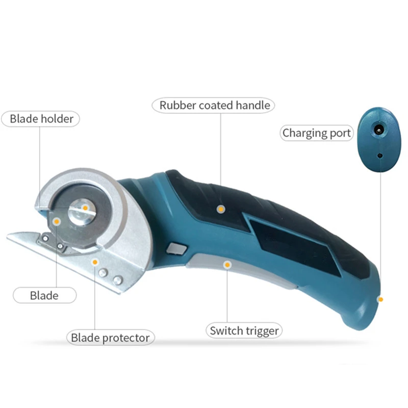 Electric Scissors Rechargeable Cordless Electric Cutter Shear For Cardboard Leather Fabric Scrapbook Carpet Electric Rotary Cutt