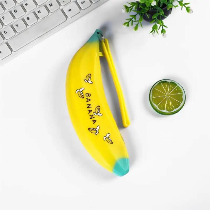 Pencil Case Banana Yellow Fashionable And Versatile Simple And Durable Work Carefully Sturdy And Practical Coin Bag Banana Blue