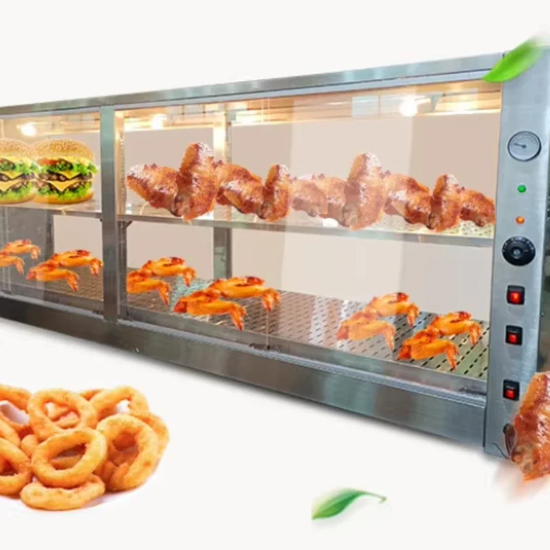 Factory direct sales electric heating cooked food heater display cabinet restaurant hot-selling display cabinet