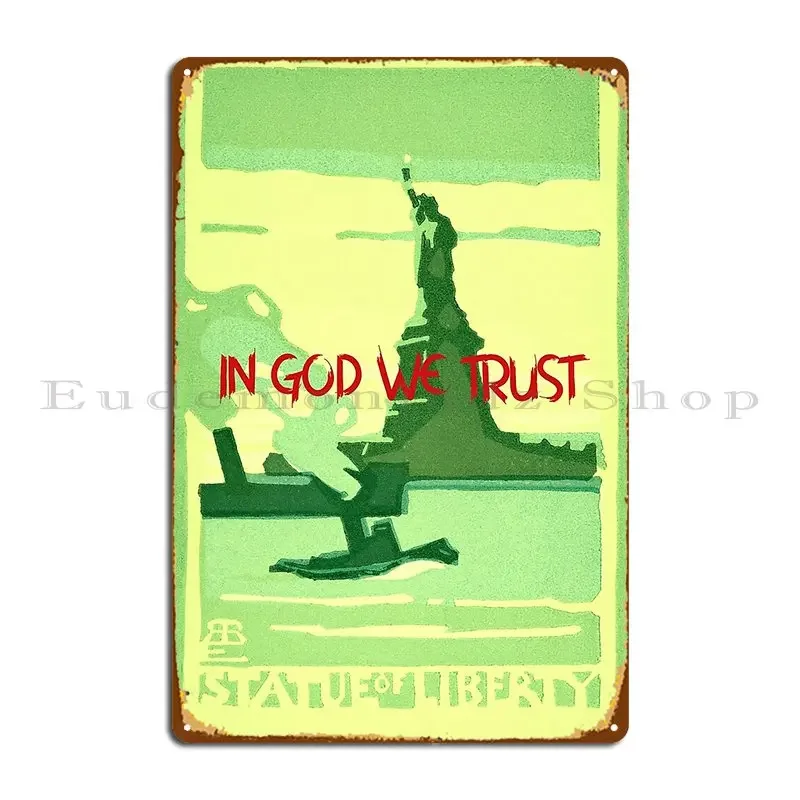 In God We Trust Metal Plaque Party Plaques Personalized Character Club Tin Sign Poster