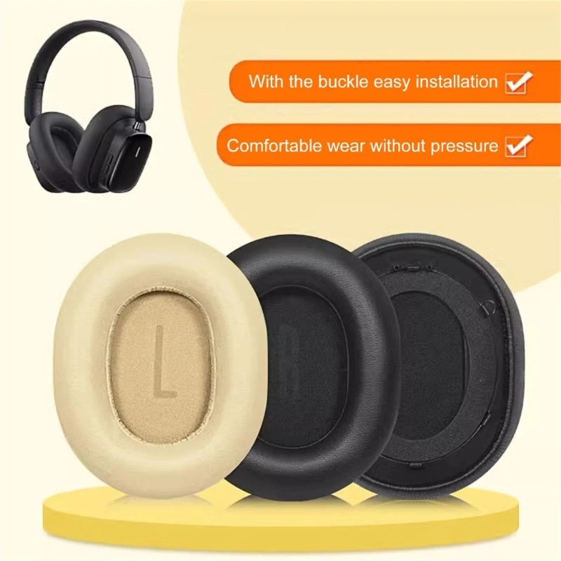 Comfortable Replacement Ear Pad for Baseus H1i Headphones Noise Isolating Ear Cushions Soft Sponges Earpads Earcups