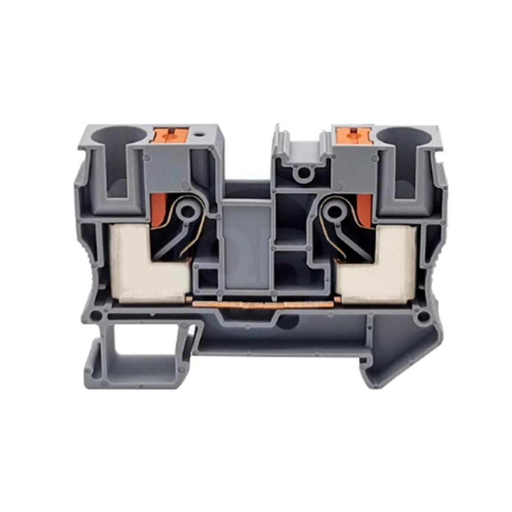 (1 Pcs) PT10 Spring-loaded Direct-insert Terminal Block, 10mm² ST Rail-mount Modular Copper Terminal Block PT-10