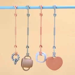 Silikon Kette Befestigt Riemen für Baby Schnuller Zahnen Spielzeug Neugeborenen Beißring Kette Nippel Halter Pflege Zubehör QX2D