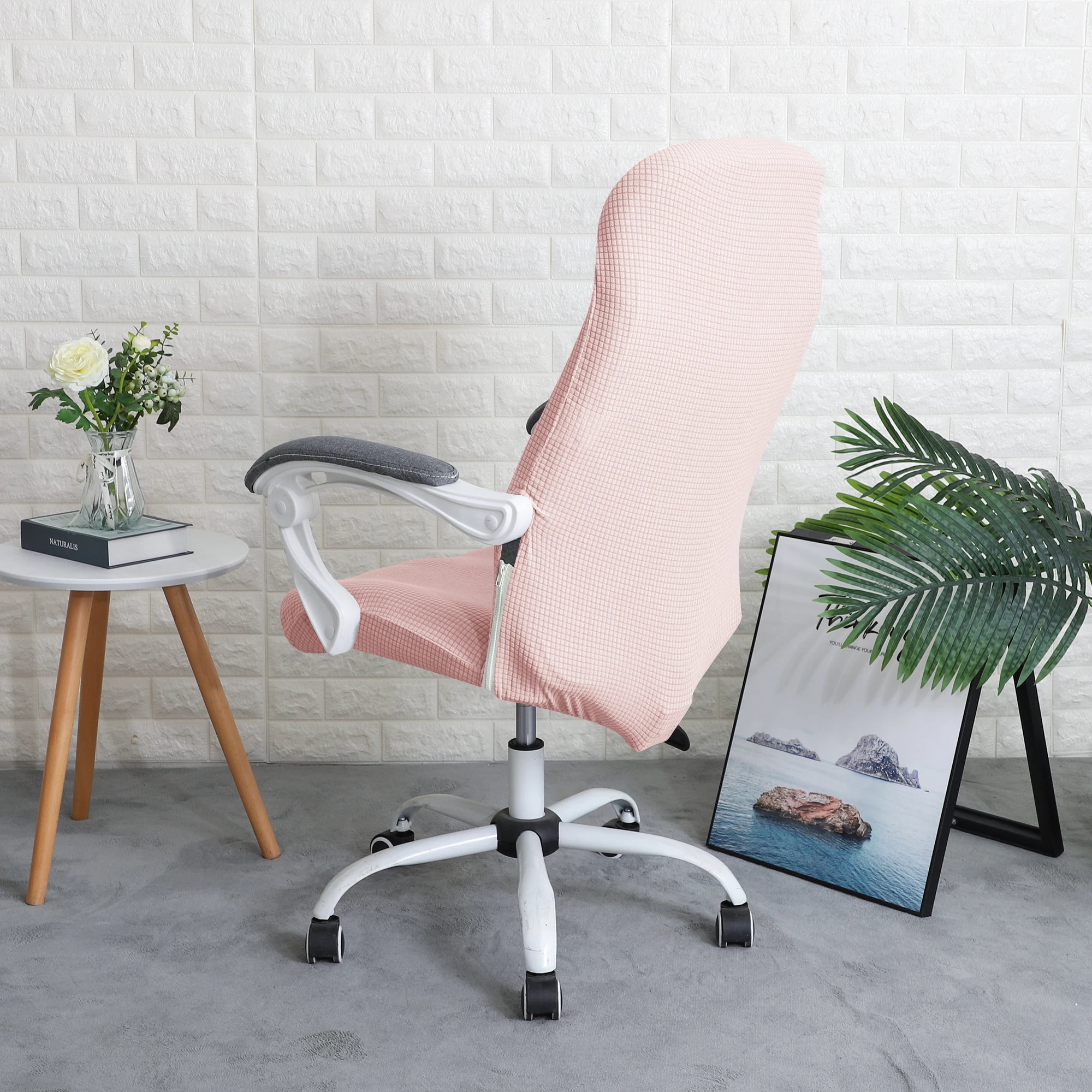 Jacquard Office Computer Chair Cover Water Repellent Chair Cover Armchair Protector Elastic Stretch Anti Dirty Removable