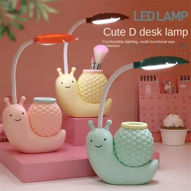 Cartoon LED Snail Desk Lamp Children Bedroom Night Light Reading Study Birthday Christmas Gift Home Decorations Eye Protection