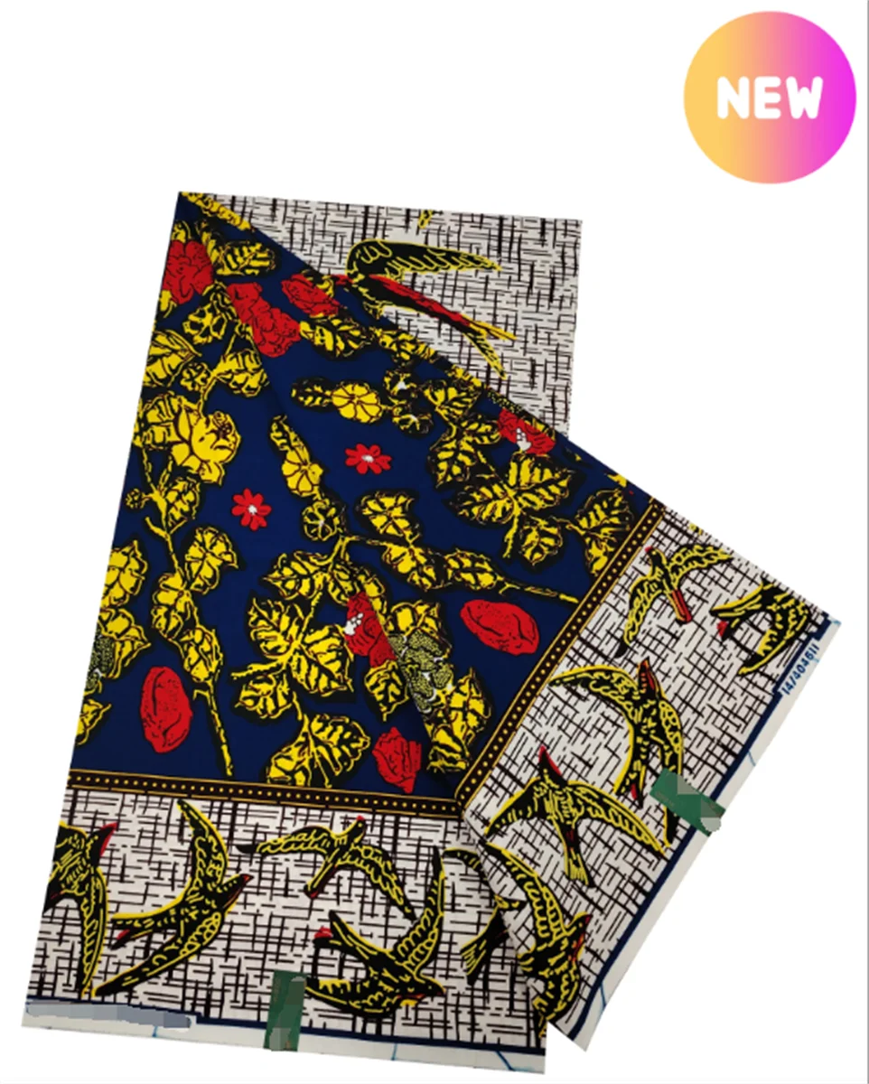 

2024 Latest Design Nigerian Ankara Wax Fabric African Polyester Material Wax Fabric DIY Print Sewing Tissu Textile For Cloth Sew