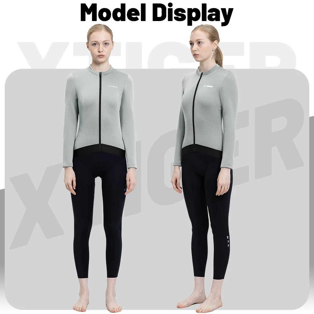 

X-TIGER Winter Cycling Jerseys Women Warm Fleece Lined Multiple Colors Thermal Biking Top for Cold Weather Outdoor Sports