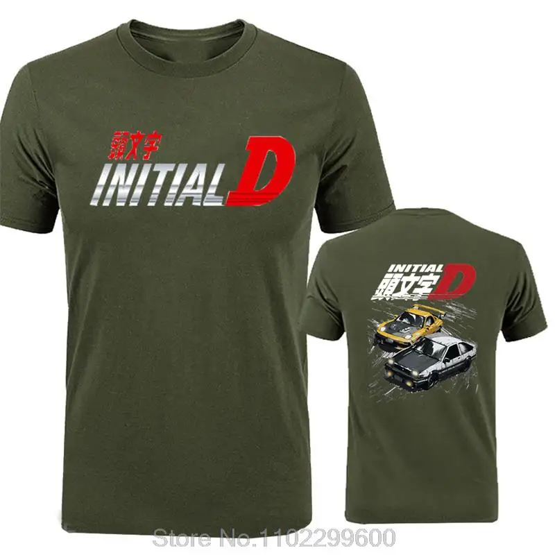 Jdm Shirt Anime Initial D Drift Japanese Car TShirt Retro Manga Print Tees Cotton Harajuku Men/Women Tops Unisex Streetwear