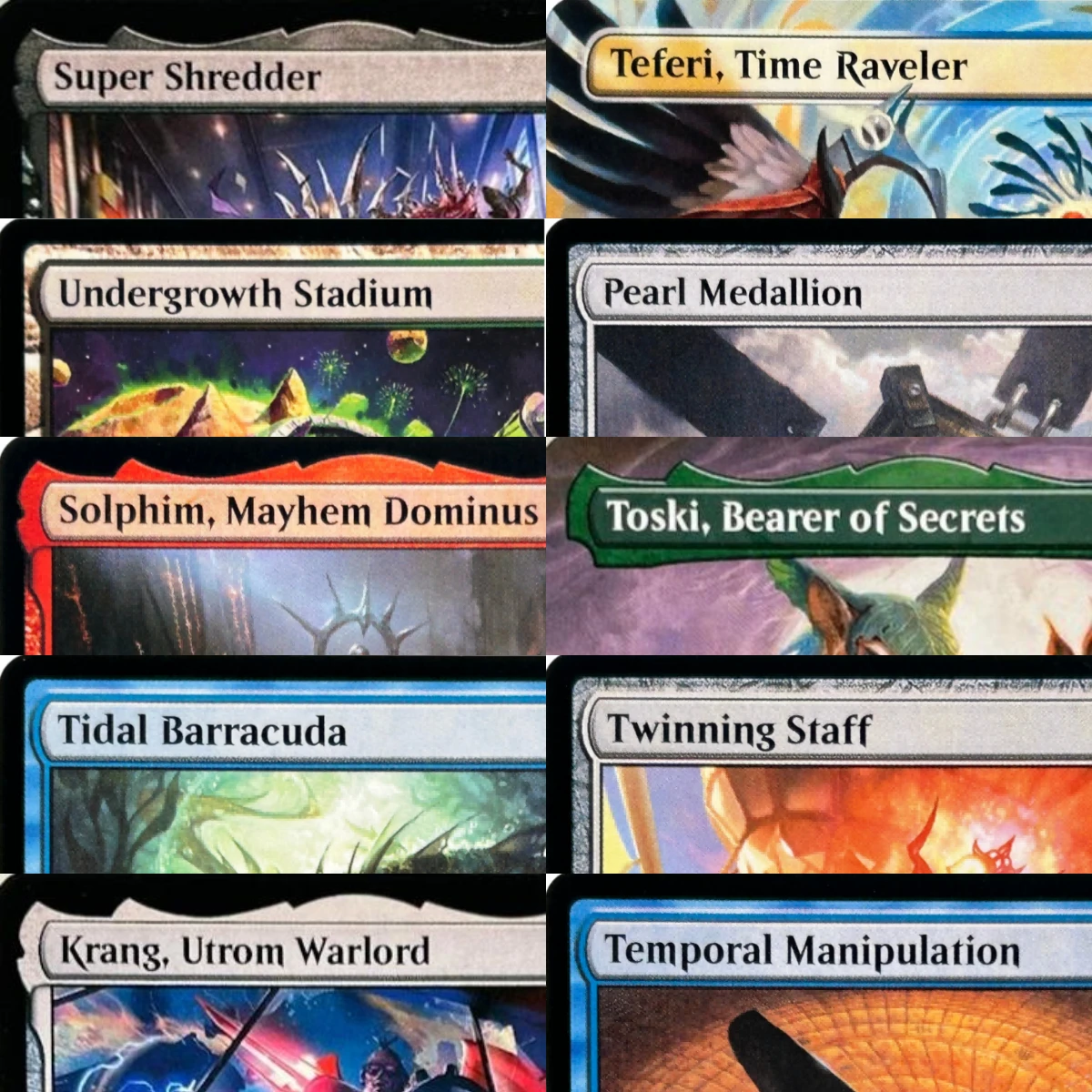 Высококачественные TCG-прокси-карты LK54 Holo Dark Leo & Shredder Krang, Utrom Warlord Super Shredder Terrasymbiosis (Black-Core)