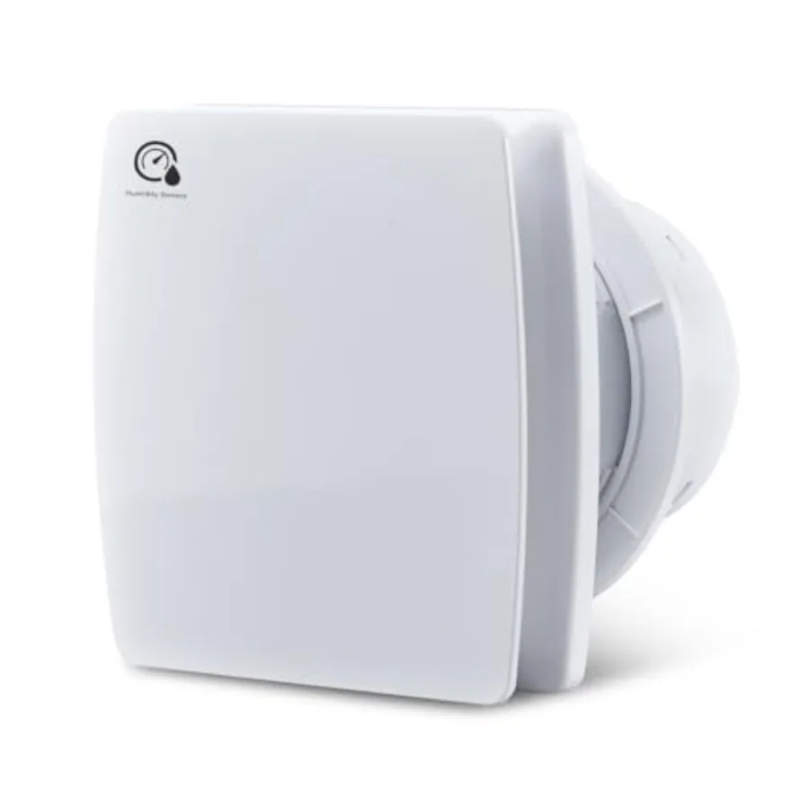 

5.9 Inch Bathroom Exhaust Fan with Humidity Sensor and Timer 110 CFM Powerful Ceiling or Wall Mount Vent Fan for Bathroom Basem