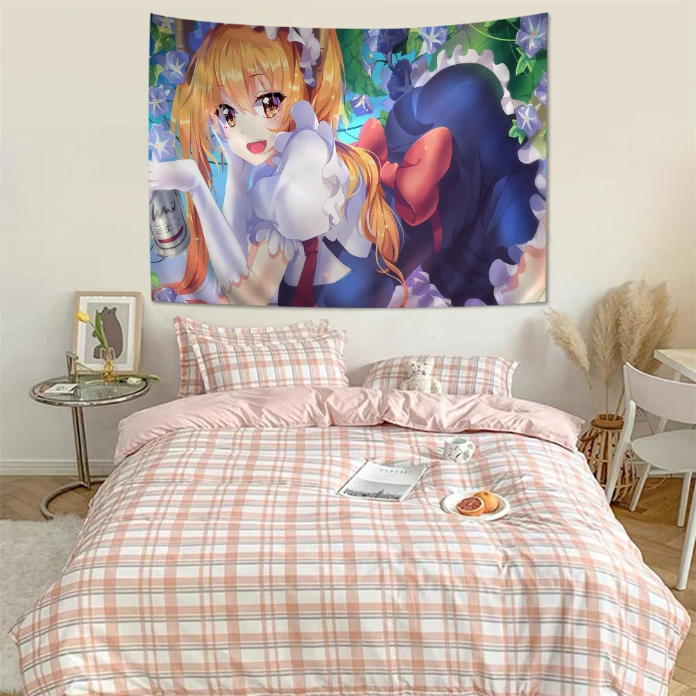 Miss K-Kobayashi's D-Dragon Maid Cartoon Tapestry Bohemian Wall Tapestries Mandala Home Decor