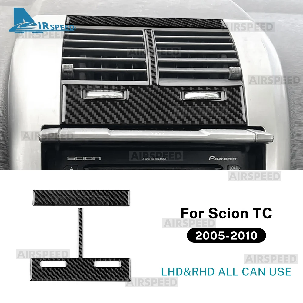 

For Scion tC 2005 2006 2007 2008 2009 2010 Real Soft Carbon Fiber Sticker Car Central Control Air Vent Outlet Frame Trim