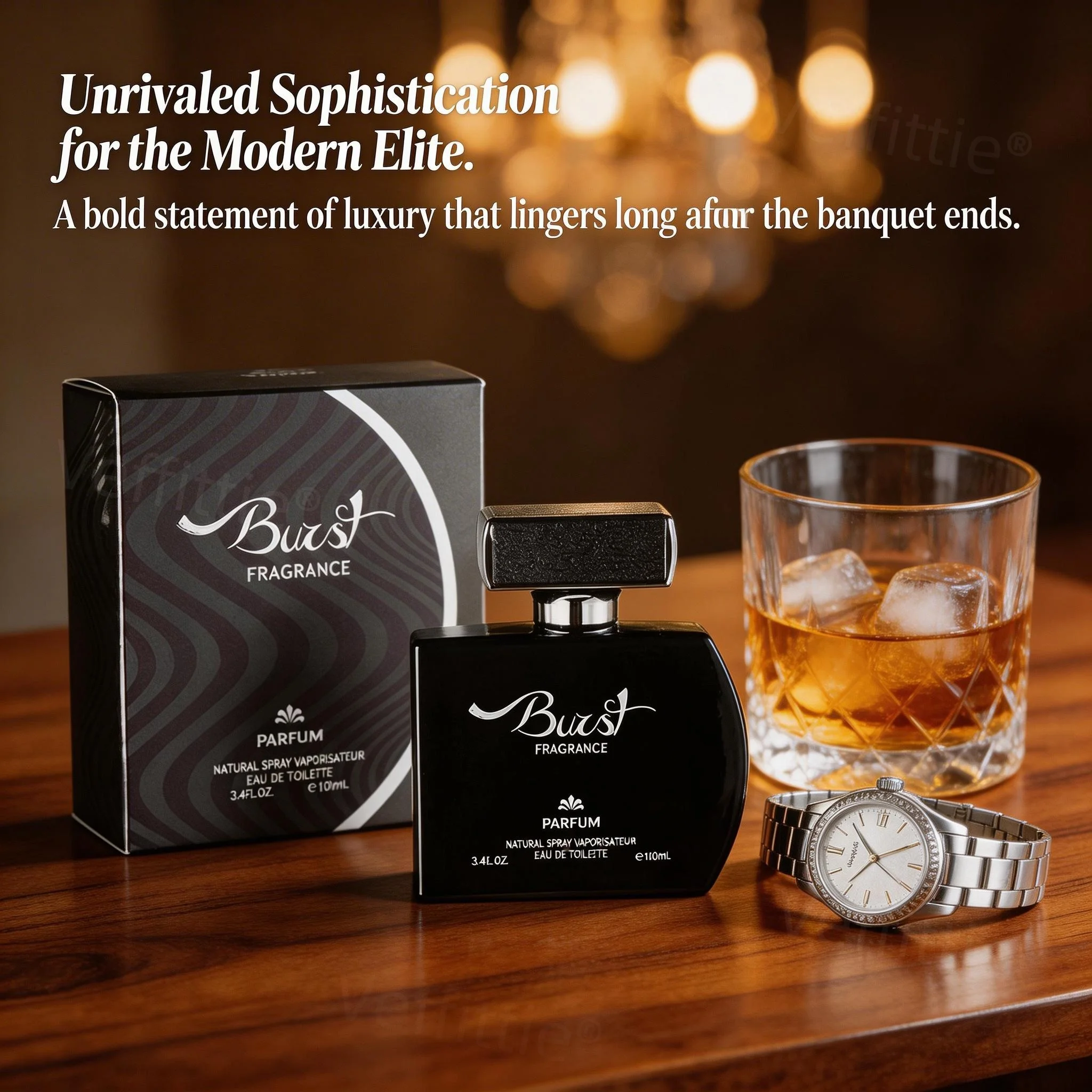 

Luxury Gourmand Amber Burst 100ml Unisex Eau De Toilette, Long Lasting High-End Aroma,Opulent Gift for Discerning Tastes