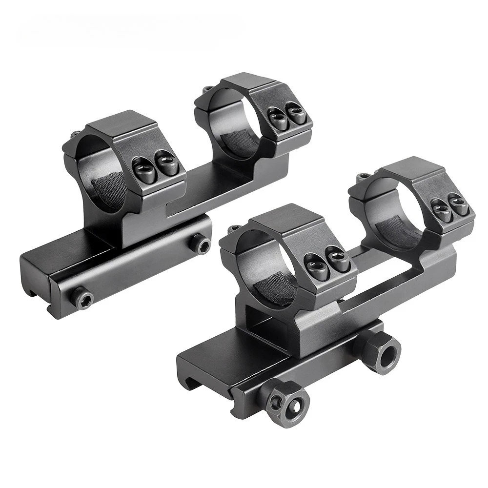 25.4mm/30mm Tube Ring Optics Scope Mount One-Piece Cantilever 11mm/20mm Picatinny Rail Tactical Flat Top Laser Sight Mount Base
