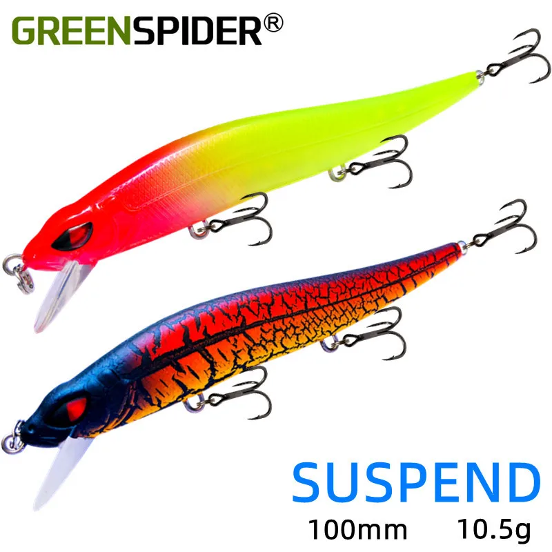 

GREENSPIDER 100 мм, 10,5 г, лидер продаж, рыболовная снасть, вольфрамовая приманка, приманка в виде гольяна, подвесная приманка, 10 цветов на выбор