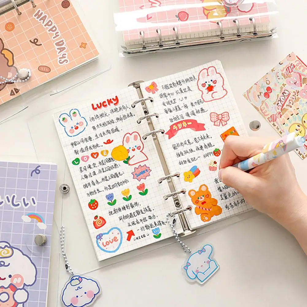 1 Set Exquisite Diary Notebook 100 Sheets Planner Book Detachable Donut Bear Dog Cartoon Notebook  Write