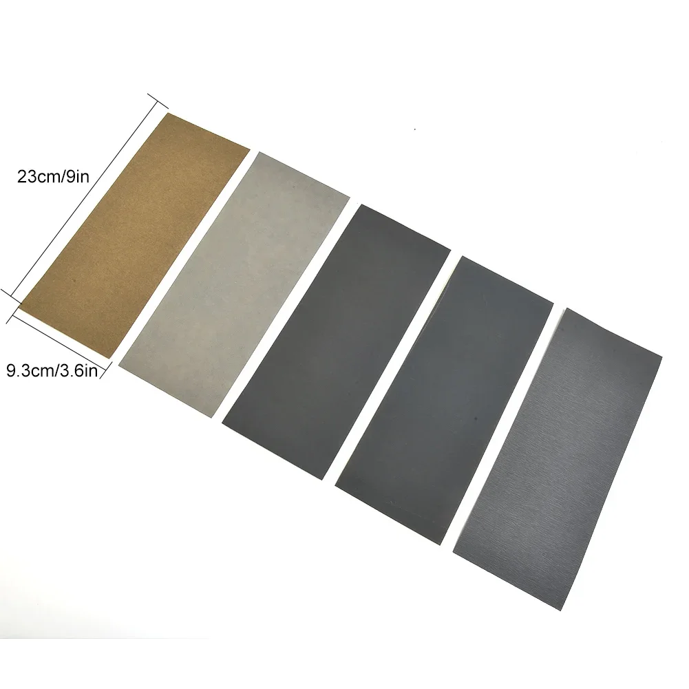 5pcs 230*93mm Sandpaper 2500 3000 5000 7000Grit Wet And Dry Soft Paper Base Sanding Paper Replacement Polishing Abrasive Tools