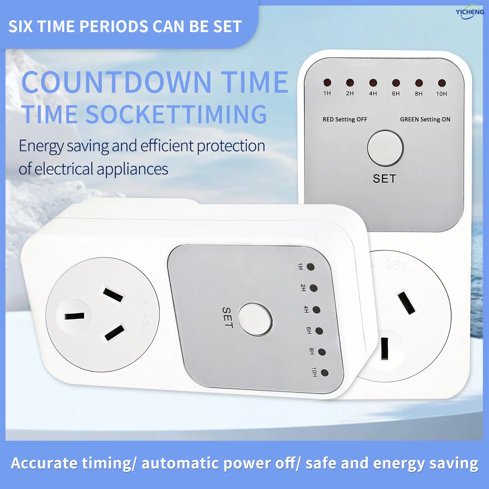 

YICHENG Countdown Timer,Manual set up Countdown close Or open it 1/2/4/6/8/10 Hours,Plug-in Timer with for Office Home Kitchen