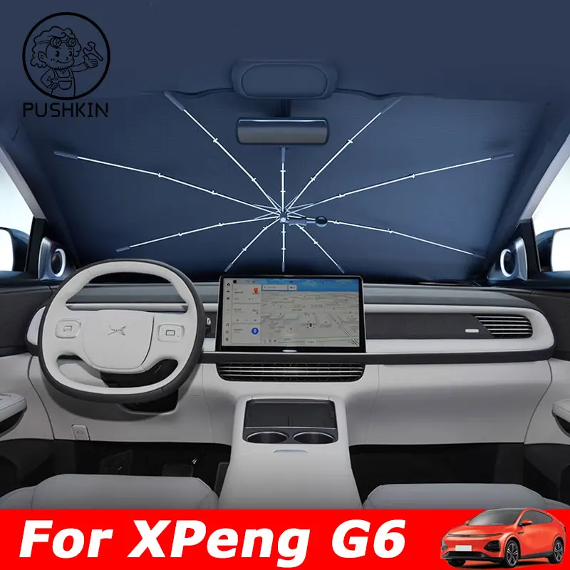 Pare-soleil pliable type parapluie pour pare-brise de voiture XPENG G6 Xiaopeng G6 2026 2025 2024, accessoires d'isolation thermique avant