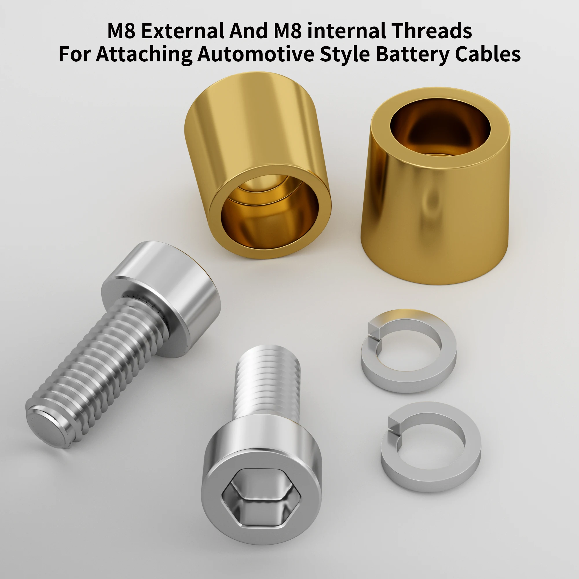 1 زوج M8 النحاس بطارية القطب محول M8 موصل طرفي البطارية النحاس الإيجابية أو السلبية مشابك كابلات البطارية للسيارة