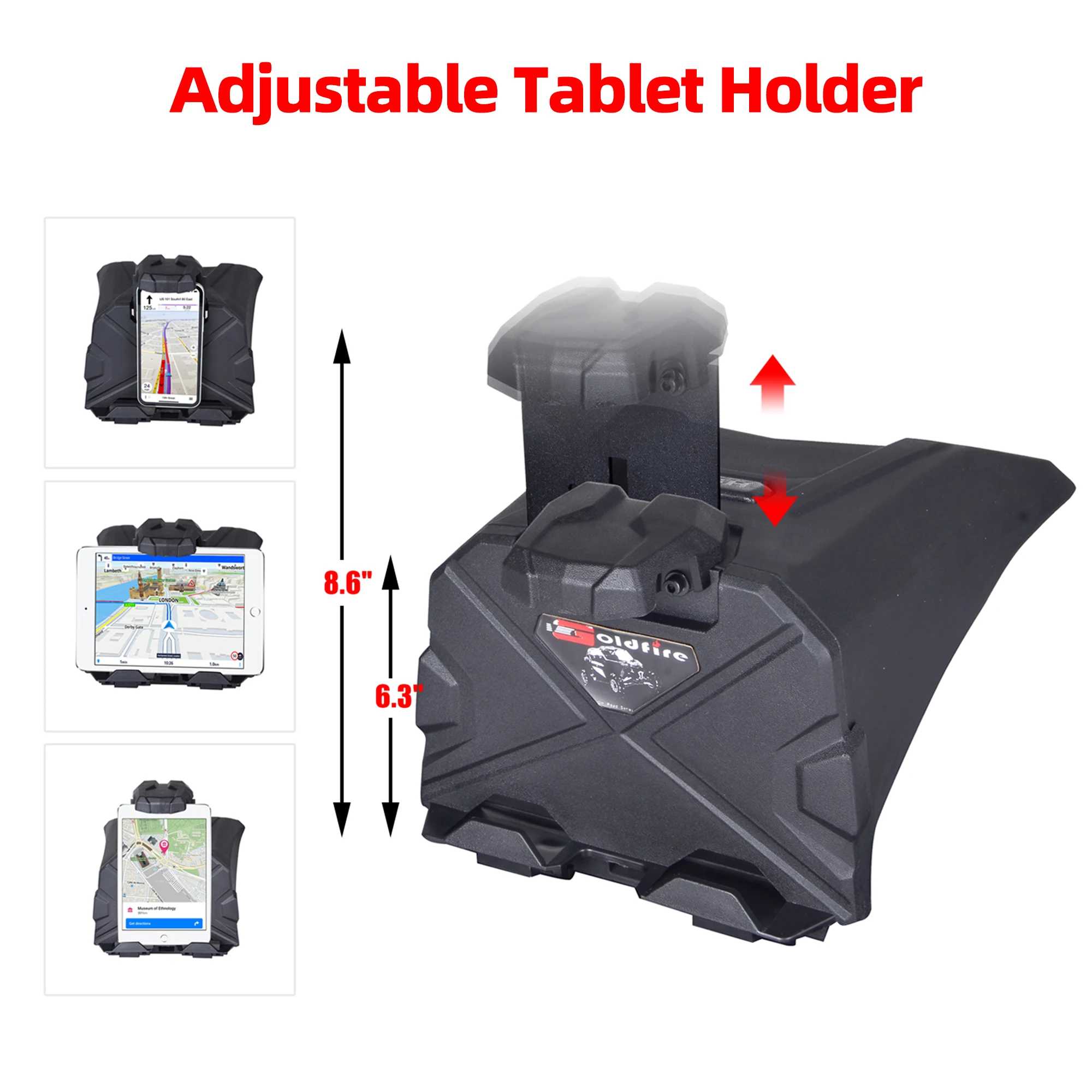 Rugged Anti-Vibration Tablet Holder with Secure Twist-Lock Arms – Heavy-Duty GPS Cradle for Can-Am Maverick X3