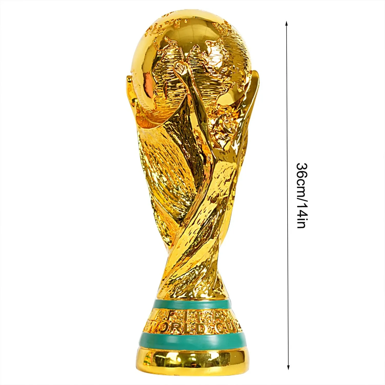 Golden Resin Football Trophy Champions Soccer Trophies Resin Ornament Football Fan Gift Home Office Decoration Craft