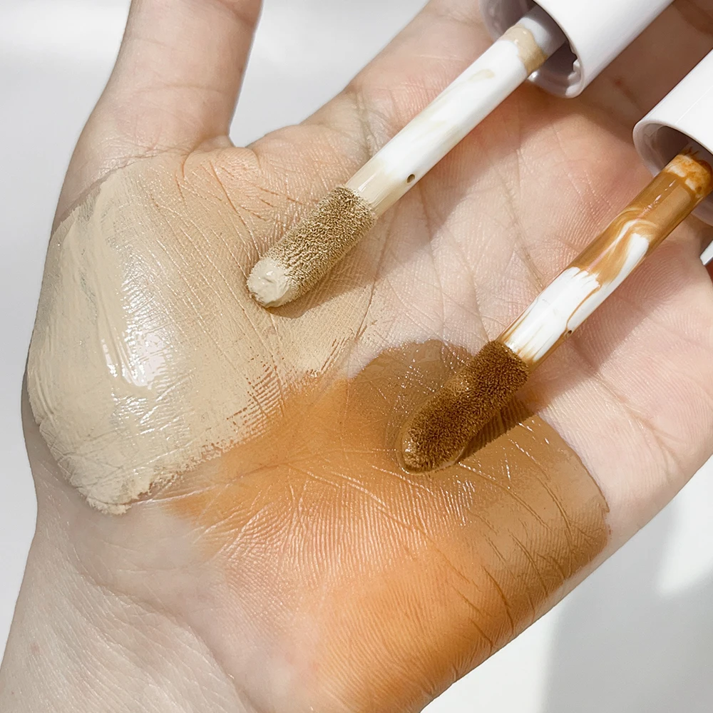 Vloeibare Concealer 6 Kleuren Waterdichte Foundation, Duurzame Hydraterende Gezichtsbedekking Acne Vlekken Donkere Kringen Concealer Crème Make-Up