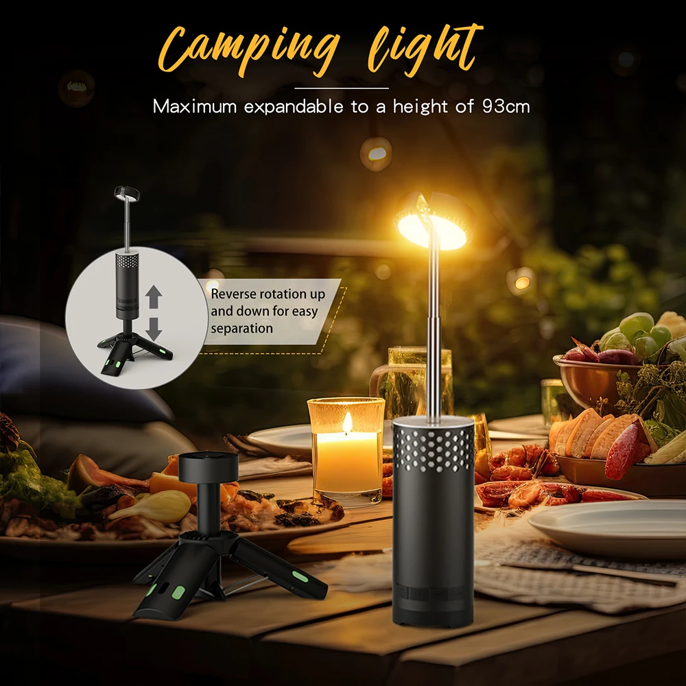 Telescopic Camping Light Rechargeable Fishing Lantern Dimming Night Atmosphere Light Emergency Light for Power Failure 10000mAh