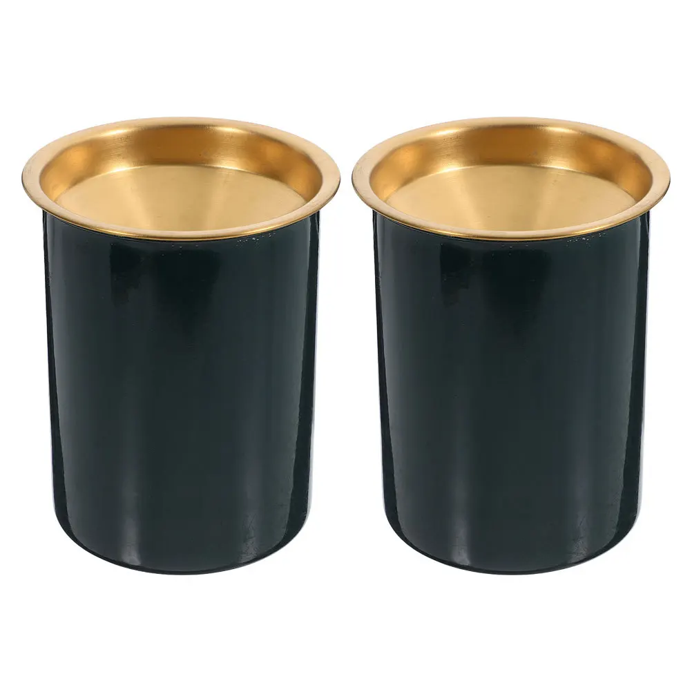 

2pcs Car Ashtray Stainless Steel Portable Ash Tray For Car Office Home Anti-Splash Funnel Lid Durable Vehicle Interior Smoke