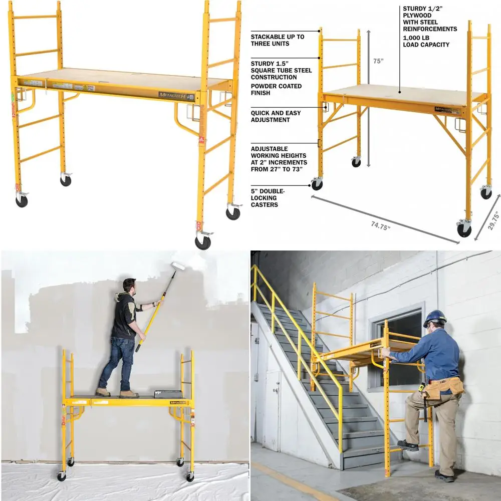 14-Fuß-Aluminium-Teleskop-Verlängerungsleiter mit Dachhaken, Tragfähigkeit 330 Pfund