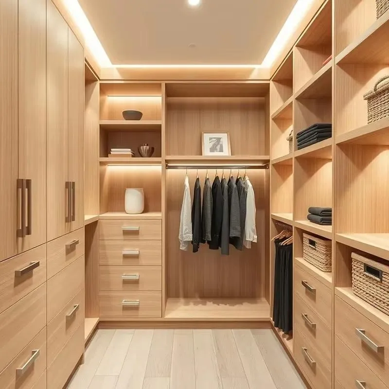 for U-shaped walk-in closet system, cabinet drawers, shoe cabinet storage system, custom wardrobe system