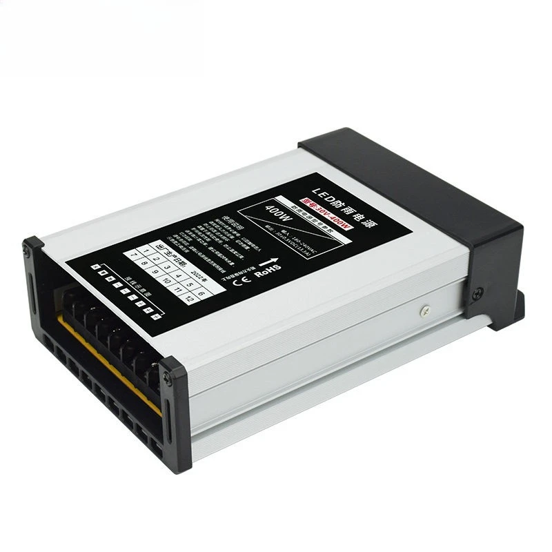 400W Rainproof LED Power Supply Transformer, AC 170-265V to DC 30V 36V 48V, Outdoor Driver for LED Sign Light Box