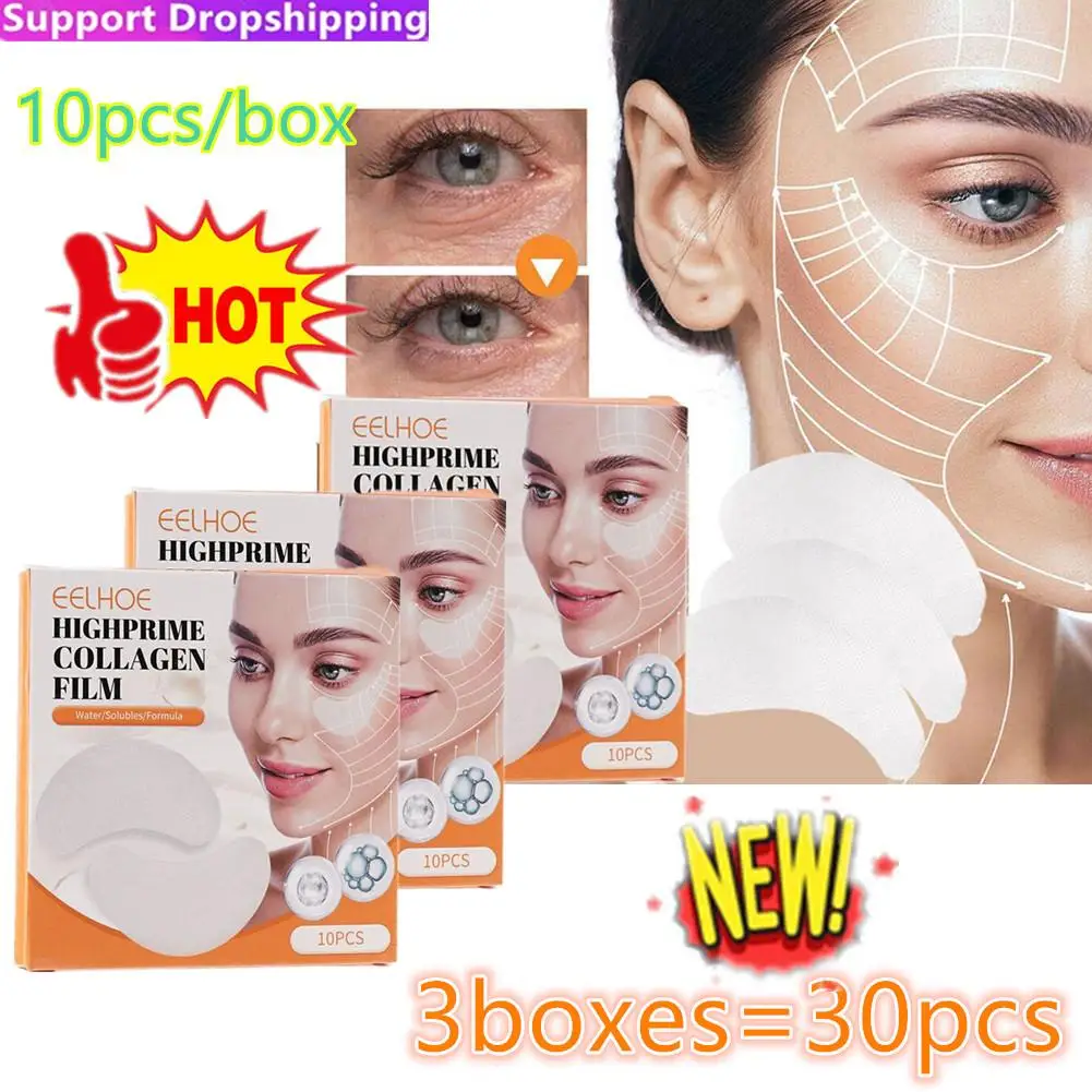 3 BOXES Collagen Soluble Patches Film Anti Wrinkles Remove Dark Circles Facial Mask Moisturizing Lifting Firming Skin Eyes Care