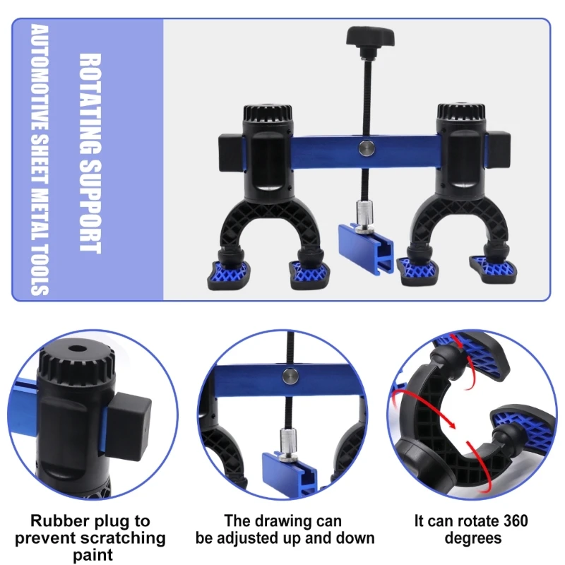 

Car Dent Repair Puller 360 Rotation Anti Slip Body Sheet Metal Repair Concave Convex Shape Puller Body Shaping Machine