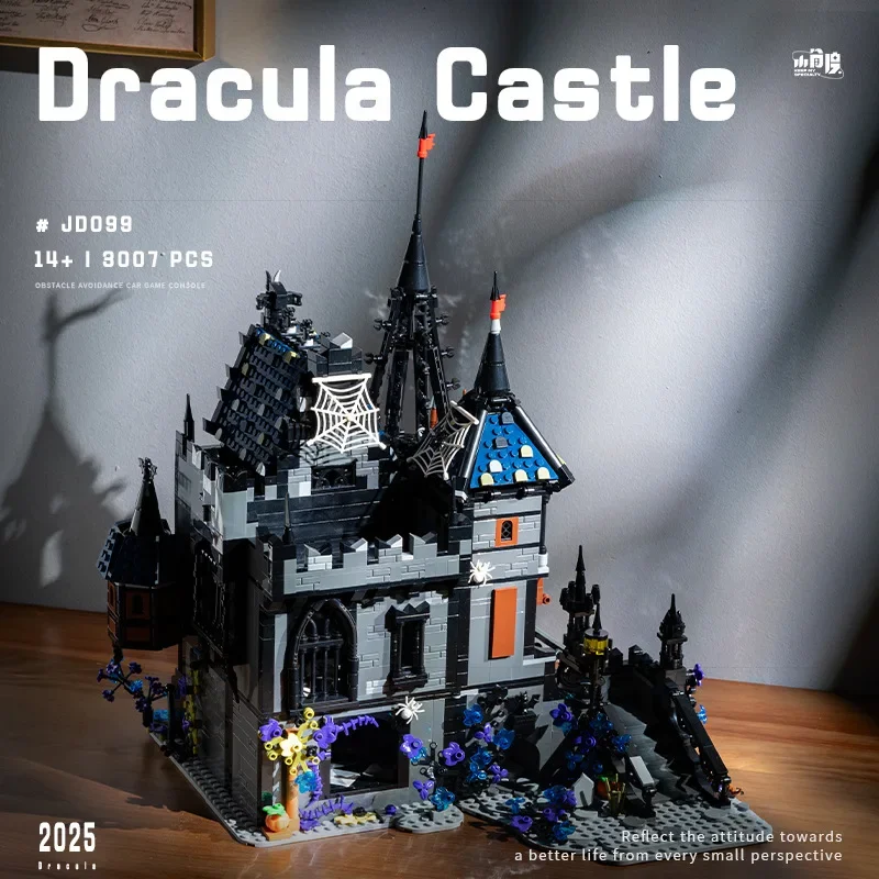 3007 قطعة قلعة دراكولا الإبداعية اللبنات القلعة القوطية العمارة البناء الطوب لعبة هدية للطفل الكبار الصبي #4