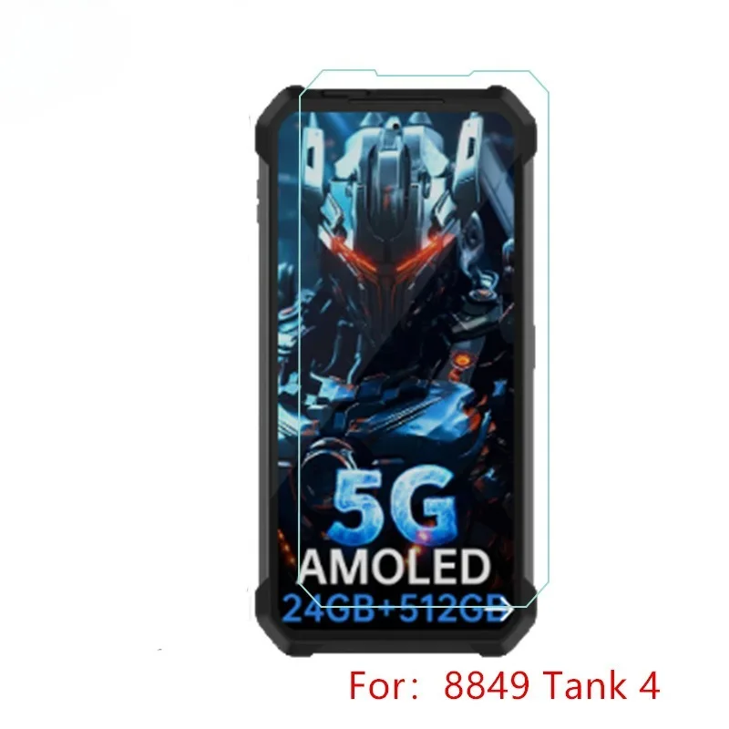 

9H Clear Tempered Glass For Unihertz 8849 Tank 4 Screen Protectors Anti-Scratch Glass For Unihertz 8849 Tank4 Film Cover