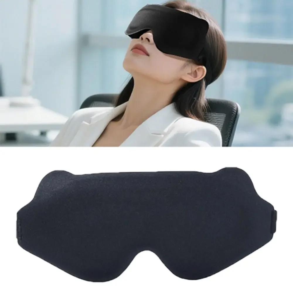 

3D Blockout Sleep Eye Mask Deepened Groove Design Breathable Light Blocking Eyeshade Adjustable Strap No Pressure on Eyes