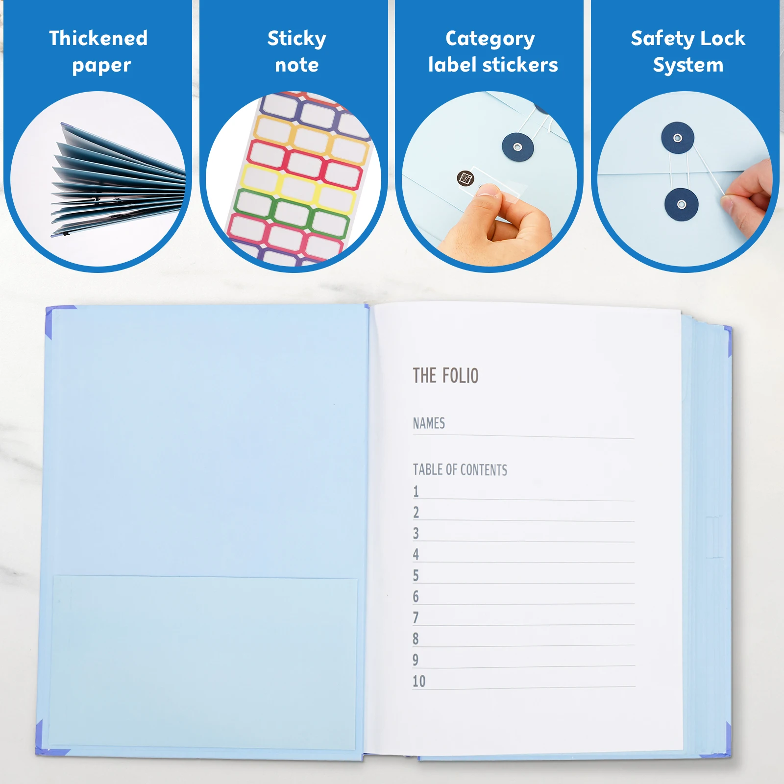 Document Organizer Paper File Folder with Label Portable Important Document Emergency Binder Document Storage Bag for Office