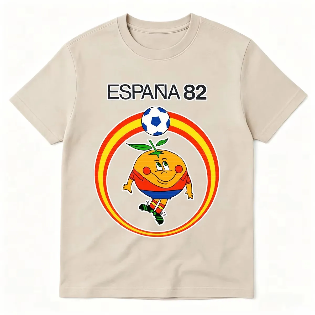Naranjito Espana 82 Spanien-Maskottchen 1982 Fußball-T-Shirt Herren Damen Kleidung Mode Baumwolle Oversized Kurzarm O-Ausschnitt T-Shirts – Detail 4
