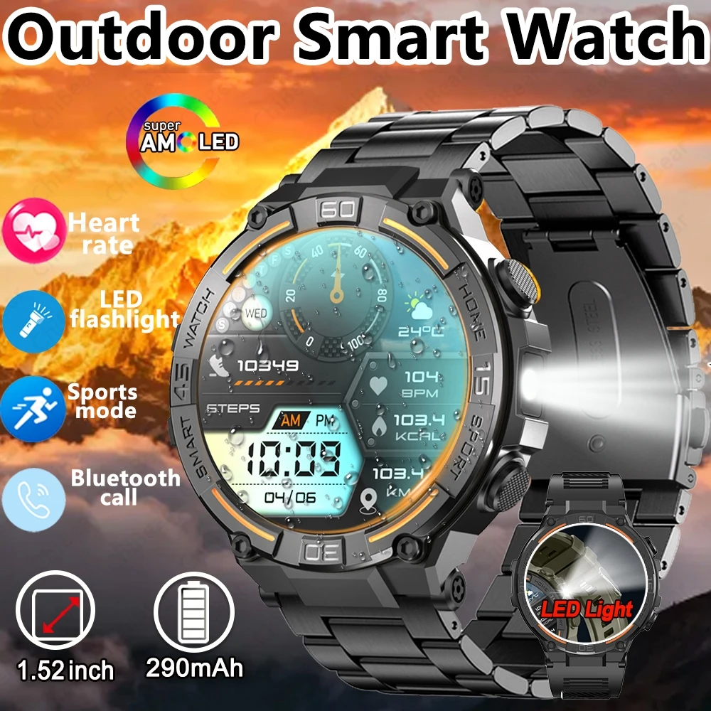 

Новые умные часы для мужчин 2026 года для активного отдыха, водонепроницаемые IP67, с мониторингом пульса, уровня кислорода в крови, артериального давления и сна