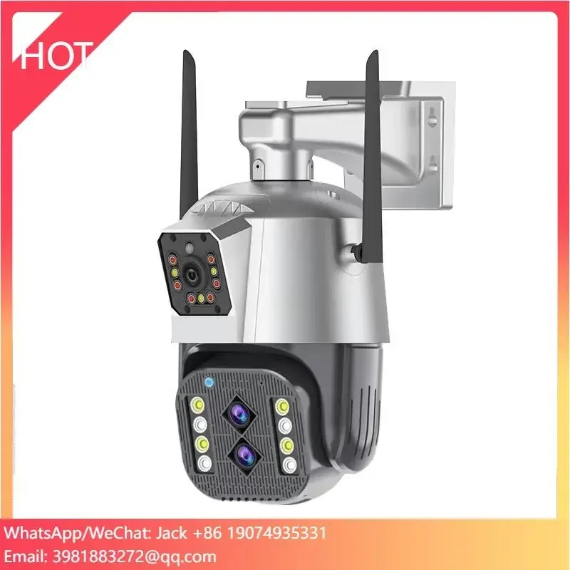4K 4MP 10XZoom LTE 4G Sim Card Slot Outdoor Solar Powered Security IP Network Human Tracking Dual Lens CCTV 4G PTZ Camera