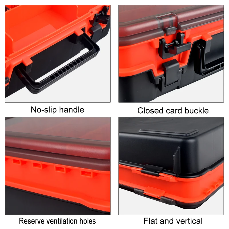 Imagem -05 - Alta-capacidade de Espessamento Dupla Camada Caixa de Equipamento de Pesca Isca de Armazenamento Plástico Organizador Gancho Ferramenta Case Mar Acessórios Caixas